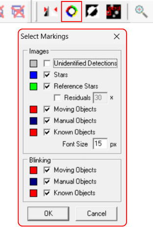 Astrometrica marking configuration